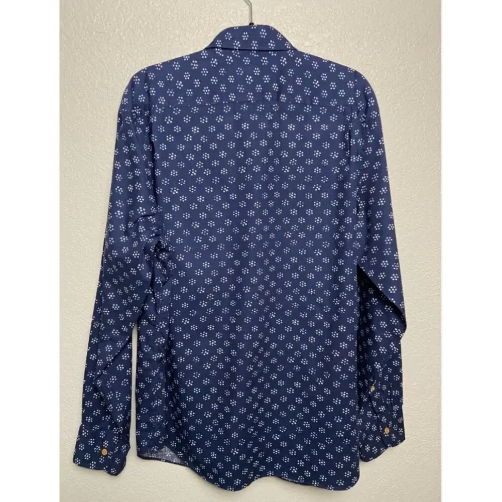 J. Crew Long Sleeve Button-Up Shirt Men's XL Cotton Blue